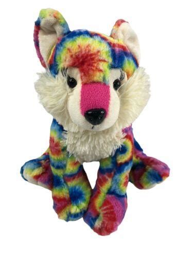 Great Wolf Lodge Plush Wolf Rainbow Tie Dye 11" Stuffed Animal ...