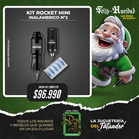 Kit Inalambrica Rocket Mini Cart Dr Dedo Verde Tattoo Supply