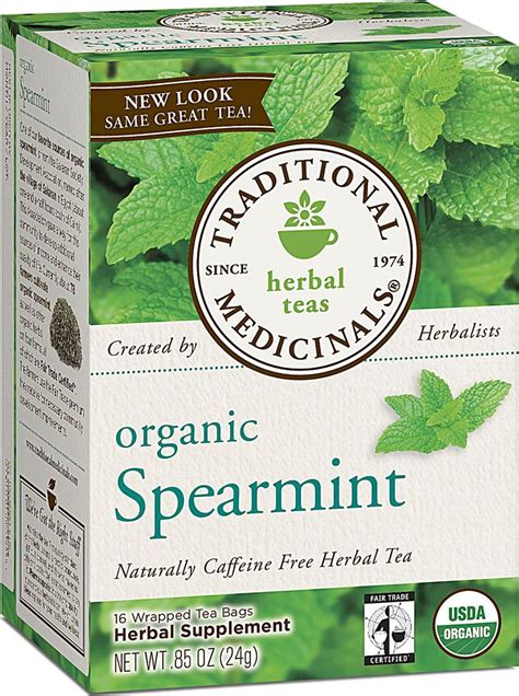 Traditional Medicinals Herbal Tea Organic Spearmint Tea Bags