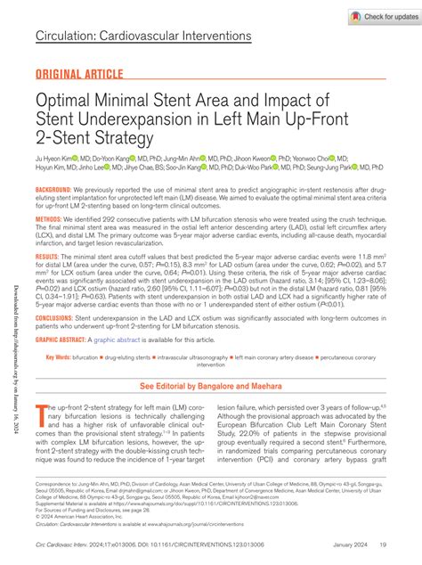 Pdf Circulation Cardiovascular Interventions Optimal Minimal Stent