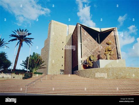 Facade Of Alfredo Kraus Auditorium Las Palmas Gran Canaria Island