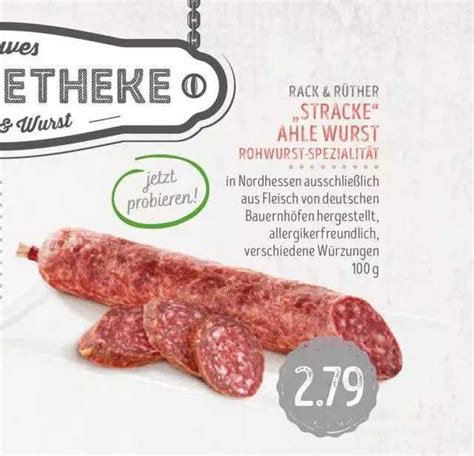 Rack R Ther Stracke Ahle Wurst Rohwurst Spezialit T Angebot Bei