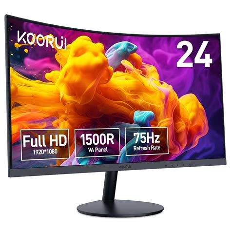 Snapklik.com : 24 Inch Curved Monitor, Full HD 1080P Curved Computer Monitor, 1500R Monitor