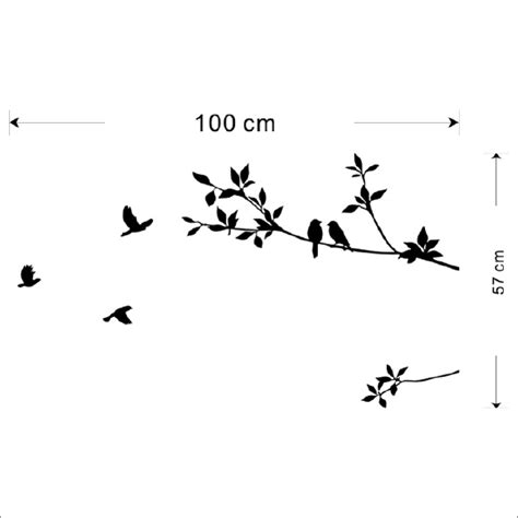 Muursticker Met Vogels En Takken Geheel Naar Wens Tip