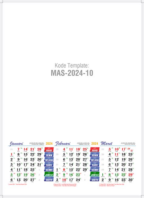 Template Kalender 2024 10 Kalender 2024 Triwulan Toko Fadhil Template