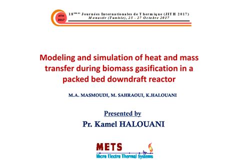 PDF Modeling And Simulation Of Heat And Mass Transfer During Biomass