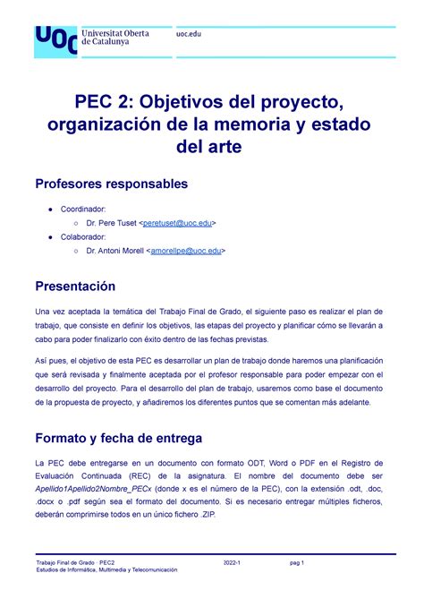 Pec Enunciado Tfg Arduino Pec Objetivos Del Proyecto