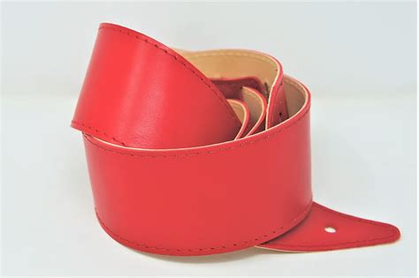 Guitar Strap Cargoleni Fiesta Red Real Leather Fiesta Red Reverb