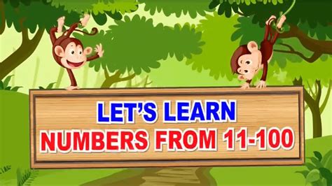 Lets Learn Numbers 11 100 With Animals Number Collection For Kids