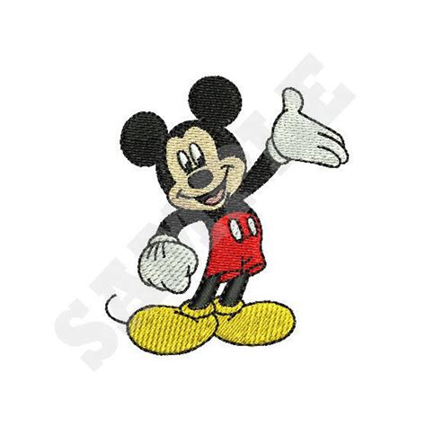 Mickey Mouse Machine Embroidery Design Etsy