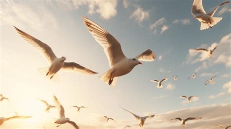 Premium Photo Birds In Flight Concept Of Grace And Freedom Of Soaring