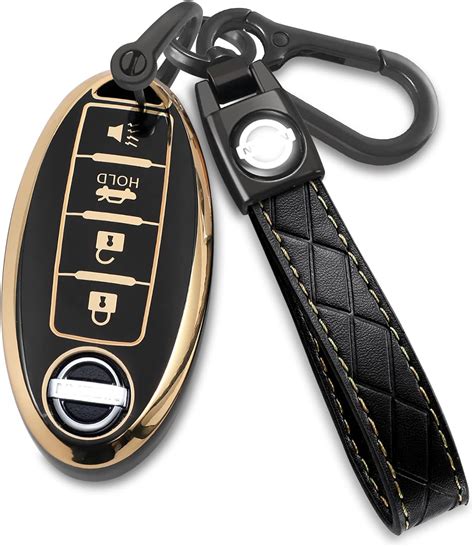 Cozla Compatible With Nissan Key Fob Cover Soft Tpu With Keychain Key Fob Case