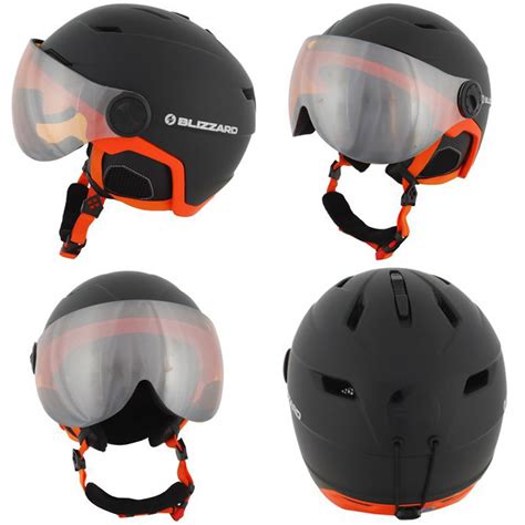 Kask narciarski BLIZZARD Double Visor czarno pomarańczowy mat orange