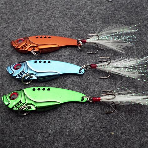 P S Metal Vib Isca De Pesca G G G Vibra O Colher Isca Crankbait