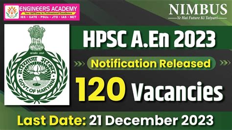 HPSC A En Recruitment 2023 HPSC AE Notification Out HPSC AE Vacancy