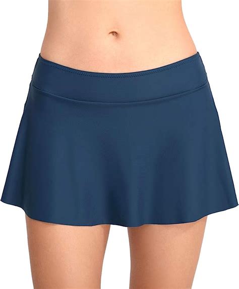 Feoya Badeanzug Badehose Damen Hipster Bikini Hose Mit Raffungen