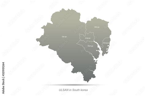 gyeongsang do map. gyeongsang-namdo and gyeongsang bukdo map. korea provinces map. Stock Vector ...