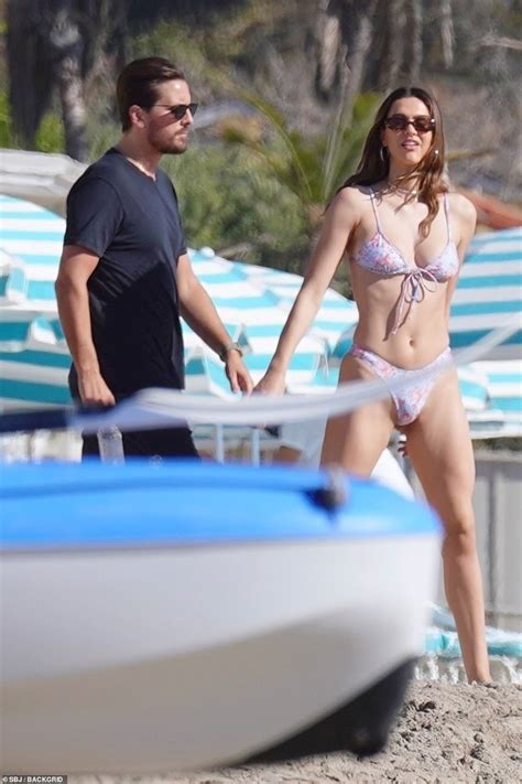Scott Disick 37 Puts His Arm Around A Bikini Clad Amelia Hamlin 19