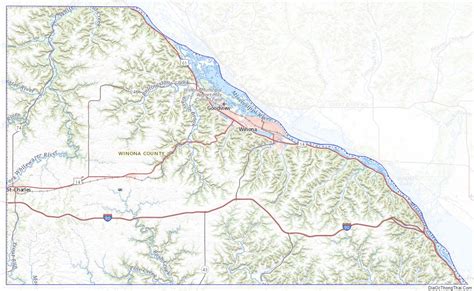 Map of Winona County, Minnesota - Thong Thai Real