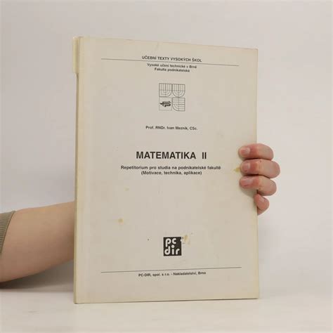 Matematika Repetitorium Pro Studia Na Podnikatelsk Fakult