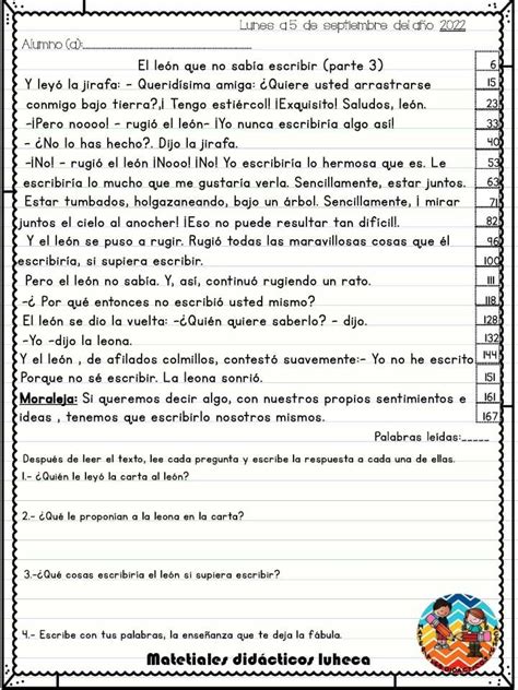 ComprensiÓn Lectora Para Septiembre Imagenes Educativas