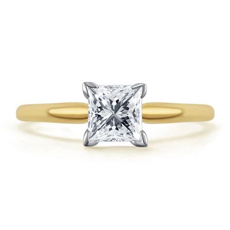 14k Yellow Gold Princess Cut Solitaire Diamond Engagement Promise Ring 150ct 686907148214 Ebay