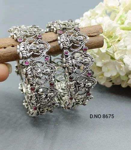 Fashion Oxidised German Silver Bangles Sku 8675 D2 At Rs 380 00