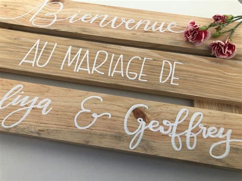 Panneau Bienvenue Mariage Palettes Fait Main Etsy