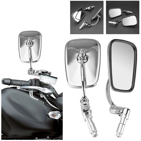 1pair Universal Classic Motorcycle Mirrors Side Rear View Mirrors For