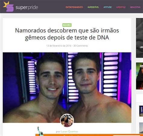 Not Cia Sobre Suposto Casal Gay Que Descobriram Ser Irm Os G Meos Falsa Gay