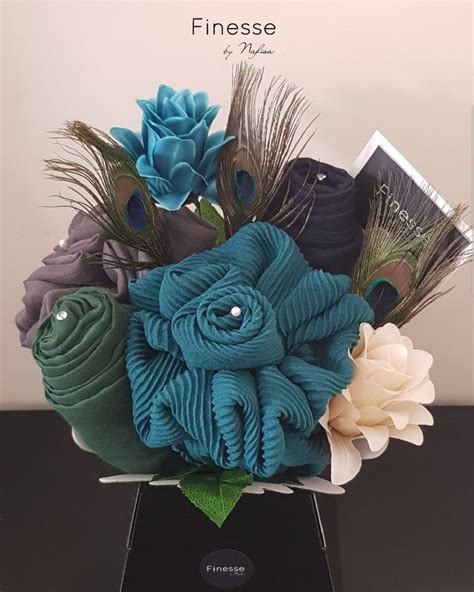 Bouquet Tudung Dalam Kotak Zanat Bouquet Yang Cantik Di Dalam