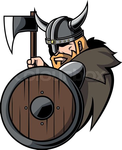 Viking Warrior Illustration Design Stock Vector Colourbox