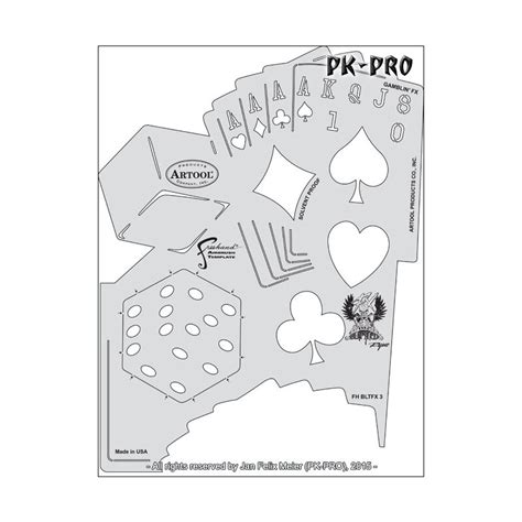 Iwata Artool Gamblin Fx Schablone Fh Bltfx