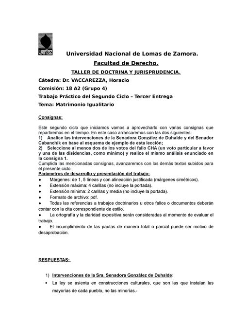 Trabajo Practico Nro Universidad Nacional De Lomas De Zamora