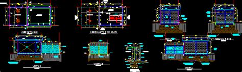 Detalle Acometida De Poste Cfe En AutoCAD Librería CAD