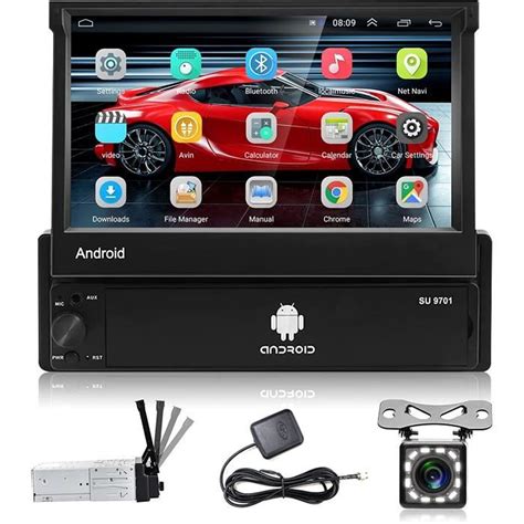 Podofo Autoradio Android Din Avec Pouces Cran Tactile Retractable