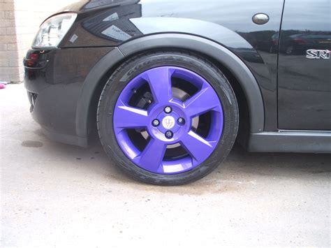 Vauxhall Corsa alloy wheels in Cadbury purple metallic | Mustang wheels ...