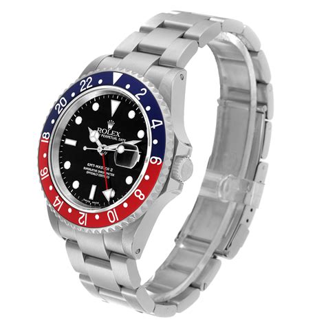 Rolex Gmt Master Ii Blue Red Pepsi Bezel Steel Mens Watch 16710 Swisswatchexpo