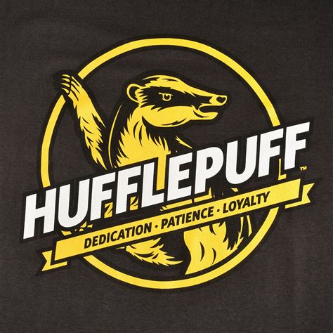 Hufflepuff House Values T Shirt Grey Harry Potter Elbenwald
