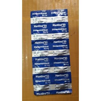 Jual Mantino 50 Mg Tablet Sampharindo Obat Vertigo Mual Muntah Strip