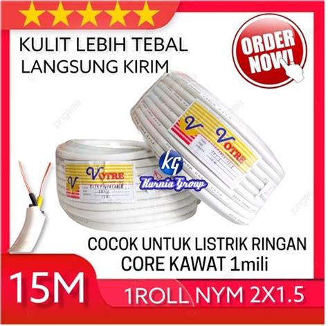 Jual Kabel Nym X Listrik Roll Meter Kawat Tunggal Jalur