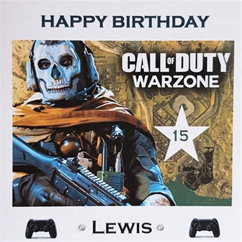 Personalised Call Of Duty Warzone Birthday Card Greeting Etsy Uk