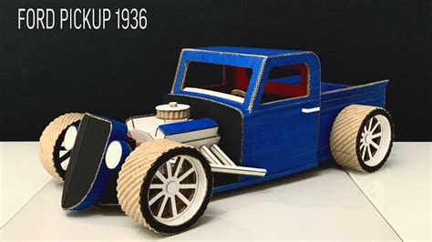 Amazing Hot Rod Pickup How To Make Cardboard Car Diy Classic Car Ford 1936 Youtube