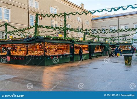 Christmas Market In Salzburg Austria Editorial Photography Image Of