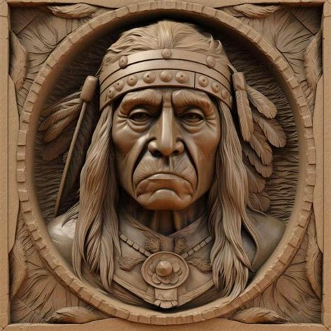 Characters Native American 1 HERO 3853 3D Stl Model For CNC