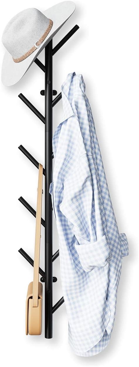 Rrg Wall Mount Coat Rack 39 37 Inch Metal Vertical Hat Rack For Wall Modern Modern