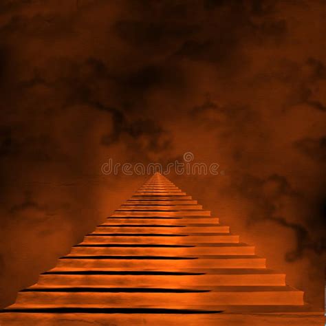 Escalera Que Lleva Al Cielo O Al Infierno Stock De Ilustración