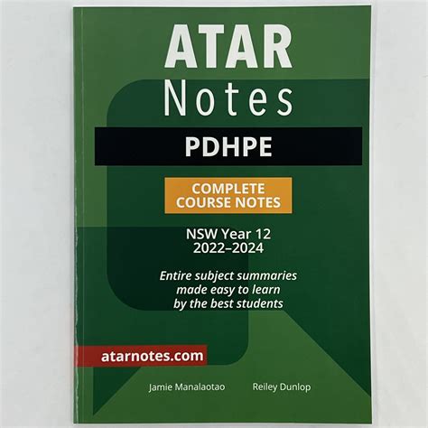 Atar Notes Year Pdhpe Notes Bowman Books Pty Limited