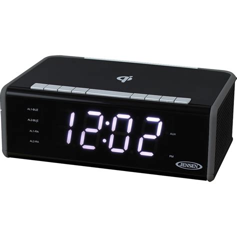 Jensen Clock Radio With Qi Charging Hpg Brands