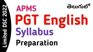 Ap Pgt English Qualification Dsc Syllabus I Pgt Maths Social